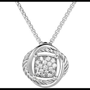 David Yurman Infinity Pendant Necklace w/Diamonds